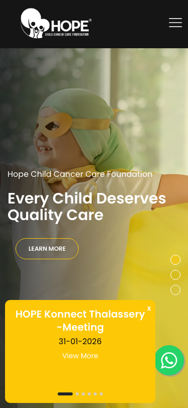 Hope Child Cancer Care Mobile