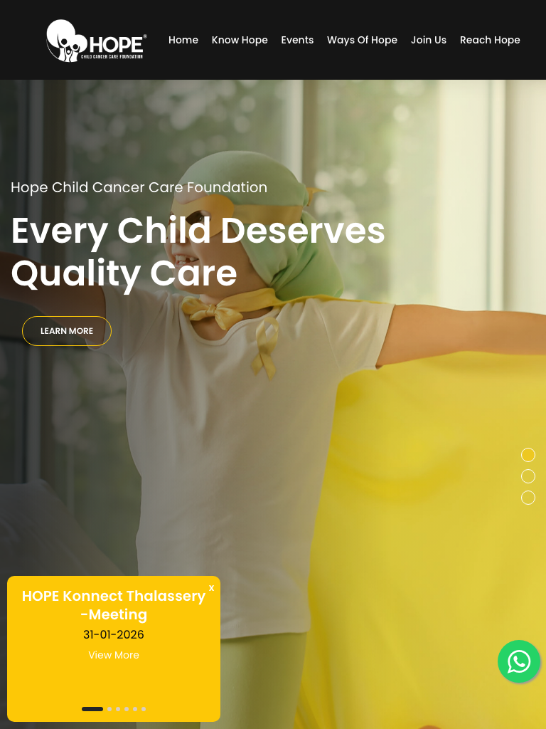 Hope Child Cancer Care Tablet