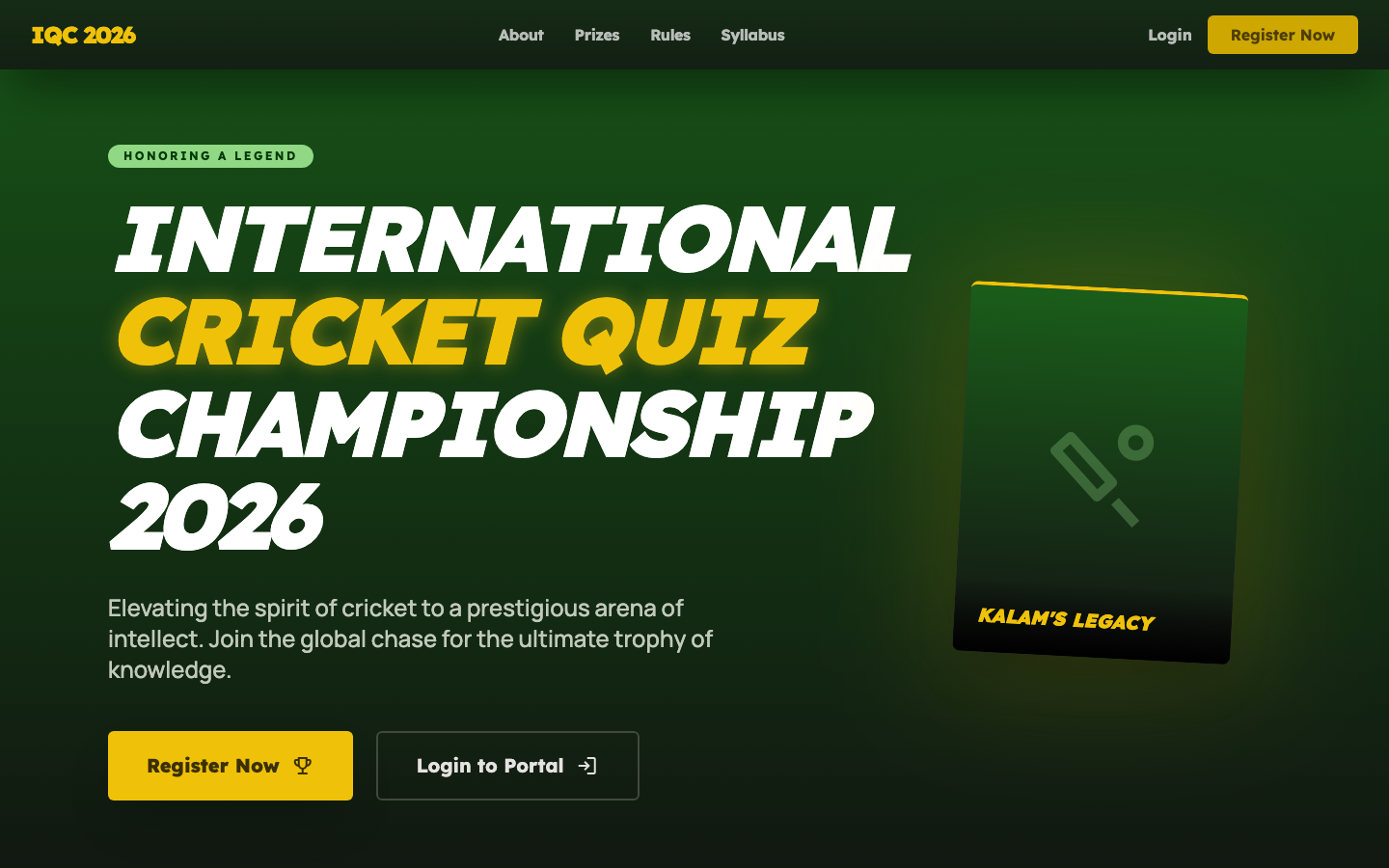 KGN Quiz - Desktop View