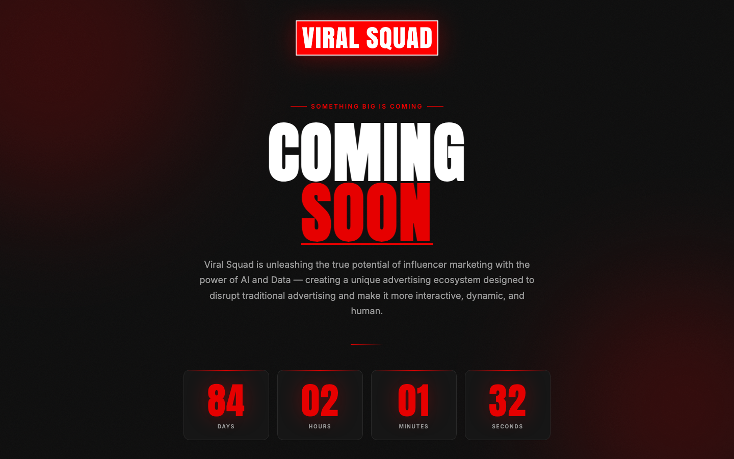 Viral Squad - Desktop View